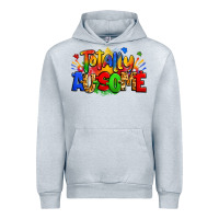 Heather Grey totally ausome autism Urban Hoodie - Zillion Design Studio