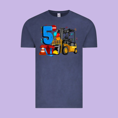 Forklift Birthday Five Vintage Tee Designed By Artiststas