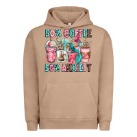 Pigment Burro 50 coffee 50 anxiety coffee cups Urban Hoodie - Zillion Design Studio