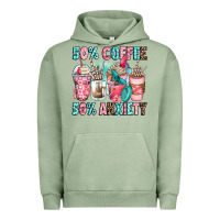 Pigment Oil Green 50 coffee 50 anxiety coffee cups Urban Hoodie - Zillion Design Studio