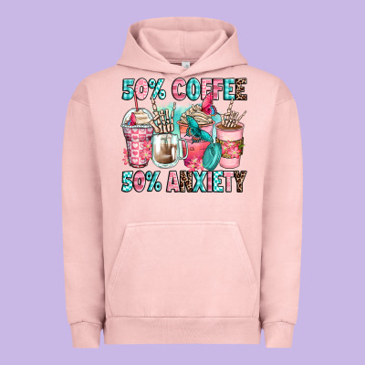 50 Coffee 50 Anxiety Coffee Cups Urban Hoodie Designed By Zillion Design Studio