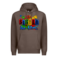 Coffee my sister is ausome autism Premium Hoodie - Zillion Design Studio