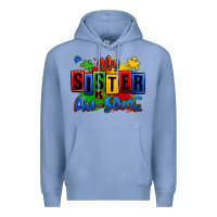 Colony Blue my sister is ausome autism Premium Hoodie - Zillion Design Studio