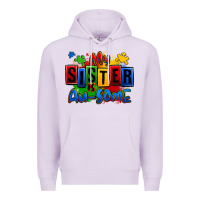 Lilac my sister is ausome autism Premium Hoodie - Zillion Design Studio
