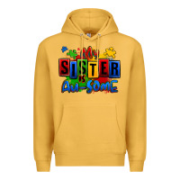 Mustard my sister is ausome autism Premium Hoodie - Zillion Design Studio