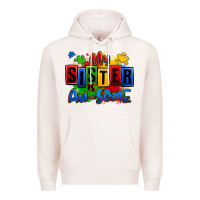 Pale Pink my sister is ausome autism Premium Hoodie - Zillion Design Studio