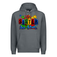 Rock my sister is ausome autism Premium Hoodie - Zillion Design Studio