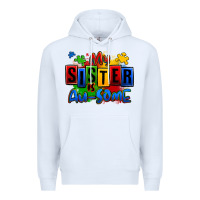 White my sister is ausome autism Premium Hoodie - Zillion Design Studio
