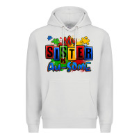 Dove Grey my sister is ausome autism Premium Hoodie - Zillion Design Studio