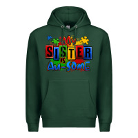 Sports Green my sister is ausome autism Premium Hoodie - Zillion Design Studio