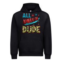 Black all american dude Urban Hoodie - Zillion Design Studio