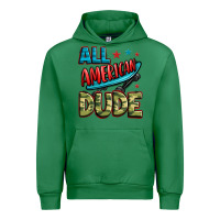 Emerald all american dude Urban Hoodie - Zillion Design Studio