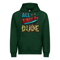Forest Green all american dude Urban Hoodie - Zillion Design Studio