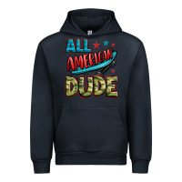 Navy all american dude Urban Hoodie - Zillion Design Studio