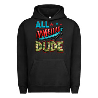 Pigment Black all american dude Urban Hoodie - Zillion Design Studio