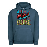 Pigment Midnight Navy all american dude Urban Hoodie - Zillion Design Studio