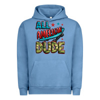 Pigment Pebble Blue all american dude Urban Hoodie - Zillion Design Studio