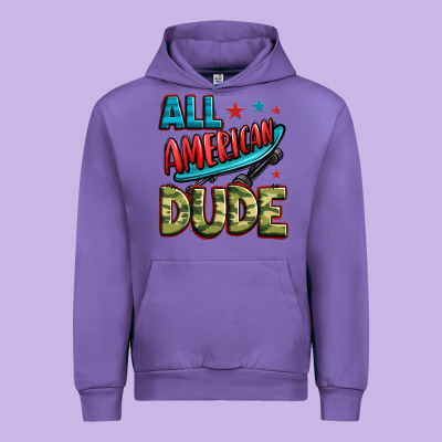 All American Dude Urban Hoodie Designed By Zillion Design Studio