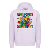 Lilac rawrsomely different autism trex Premium Hoodie - Zillion Design Studio