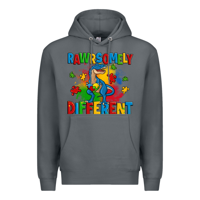 Rawrsomely Different Autism Trex Premium Hoodie by Zillion Design Studio | Teevron