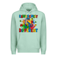 Seafoam rawrsomely different autism trex Premium Hoodie - Zillion Design Studio