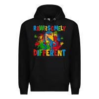 Black rawrsomely different autism trex Premium Hoodie - Zillion Design Studio