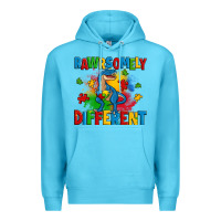 Ocean Blue rawrsomely different autism trex Premium Hoodie - Zillion Design Studio