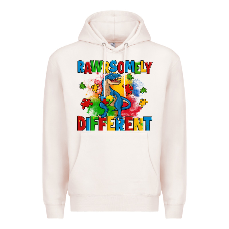 Rawrsomely Different Autism Trex Premium Hoodie by Zillion Design Studio | Teevron
