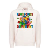 Pale Pink rawrsomely different autism trex Premium Hoodie - Zillion Design Studio