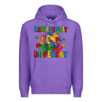 Purple rawrsomely different autism trex Premium Hoodie - Zillion Design Studio