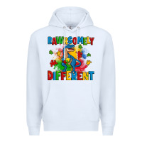 White rawrsomely different autism trex Premium Hoodie - Zillion Design Studio