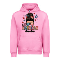All American Mama Messy Bun Urban Hoodie | Teevron