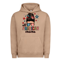 Pigment Burro all american mama messy bun Urban Hoodie - Zillion Design Studio