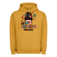 Pigment Peanut Butter all american mama messy bun Urban Hoodie - Zillion Design Studio