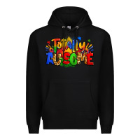 Black totally ausome autism Premium Hoodie - Zillion Design Studio