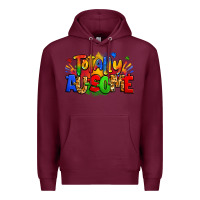 Burgundy totally ausome autism Premium Hoodie - Zillion Design Studio