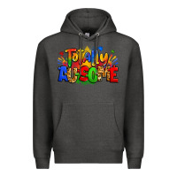 Charcoal Heather totally ausome autism Premium Hoodie - Zillion Design Studio