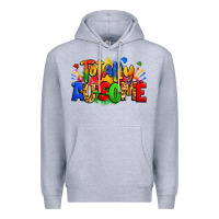 Heather Grey totally ausome autism Premium Hoodie - Zillion Design Studio