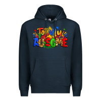 Navy totally ausome autism Premium Hoodie - Zillion Design Studio