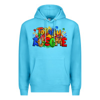 Ocean Blue totally ausome autism Premium Hoodie - Zillion Design Studio