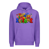 Purple totally ausome autism Premium Hoodie - Zillion Design Studio