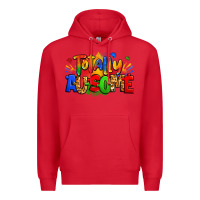 Red totally ausome autism Premium Hoodie - Zillion Design Studio