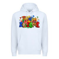 White totally ausome autism Premium Hoodie - Zillion Design Studio