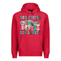 Cardinal 50 coffee 50 anxiety coffee cups Premium Hoodie - Zillion Design Studio