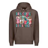 Coffee 50 coffee 50 anxiety coffee cups Premium Hoodie - Zillion Design Studio