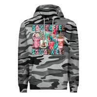 Slate Camo 50 coffee 50 anxiety coffee cups Premium Hoodie - Zillion Design Studio