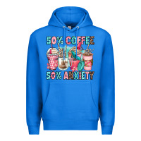 True Royal 50 coffee 50 anxiety coffee cups Premium Hoodie - Zillion Design Studio