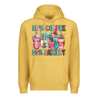Antique Gold 50 coffee 50 anxiety coffee cups Premium Hoodie - Zillion Design Studio