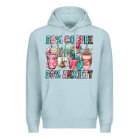Blue Mist 50 coffee 50 anxiety coffee cups Premium Hoodie - Zillion Design Studio