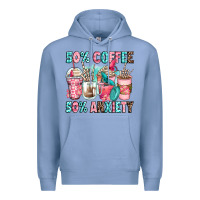 Colony Blue 50 coffee 50 anxiety coffee cups Premium Hoodie - Zillion Design Studio